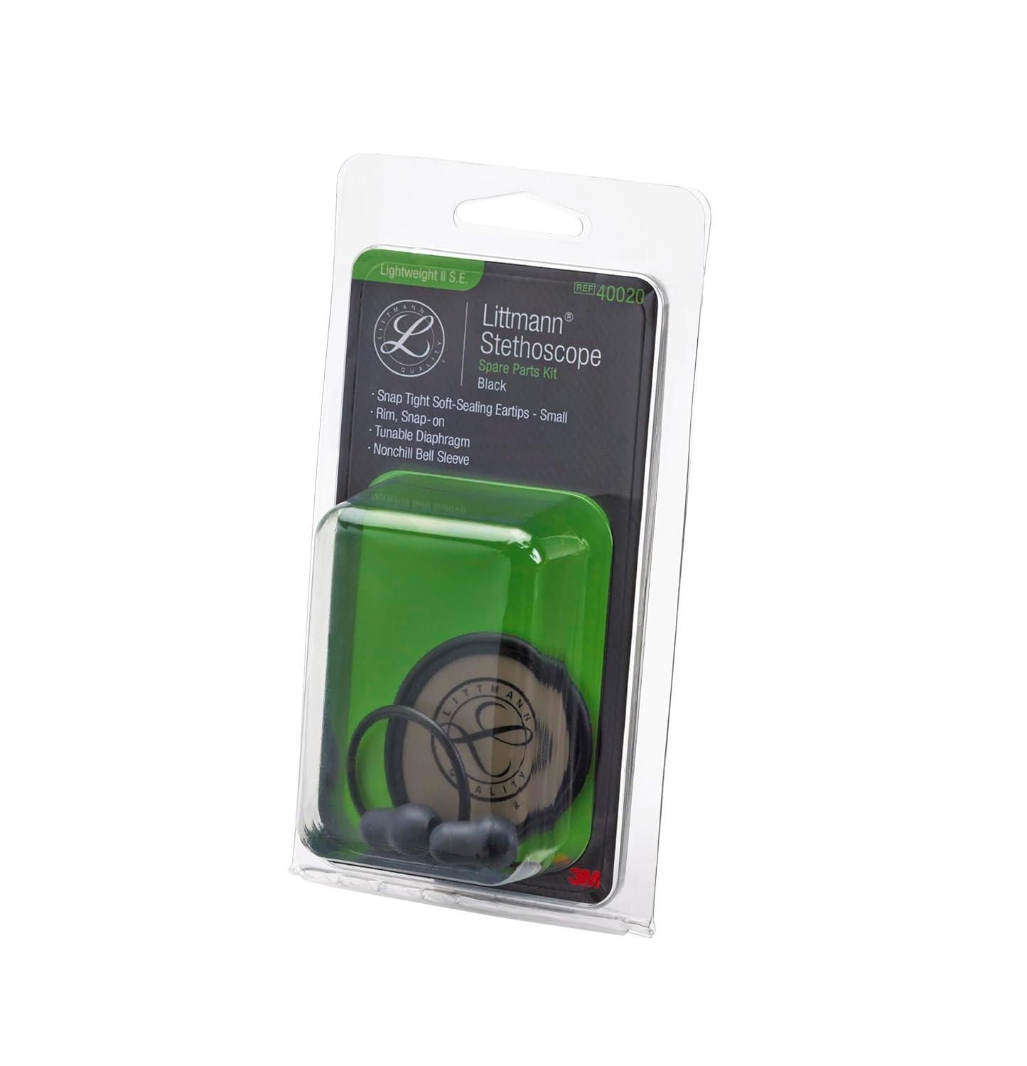 3M Littmann Stethoscope Spare Parts Kit Lightweight II S.E. - Black (40020)